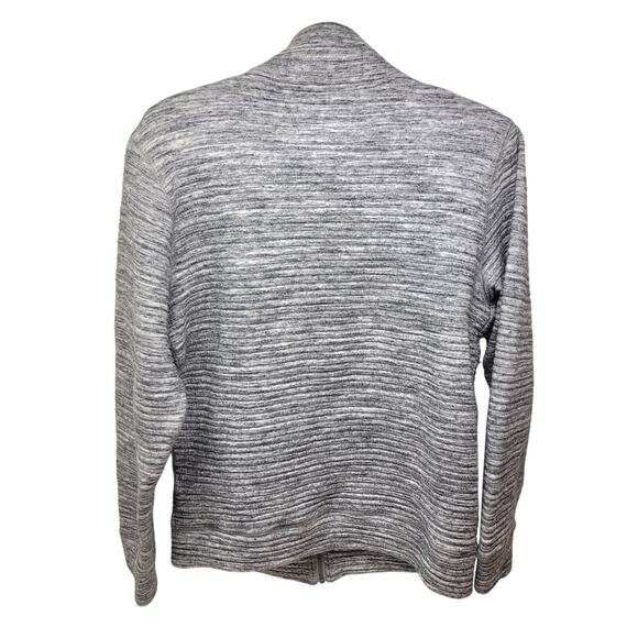 Express Men's Gray Ribbed Mockneck Full Zip Jacket - Small - Picture 2 of 6